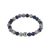 Cudworth Map Stone & Blue Tiger Eye Bead Bracelet